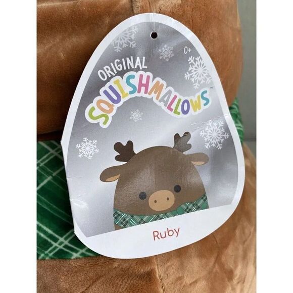 Squishmallows Ruby the Reindeer 16” Scarf Christmas Holiday Super Soft Plush Toy - Picture 3 of 8